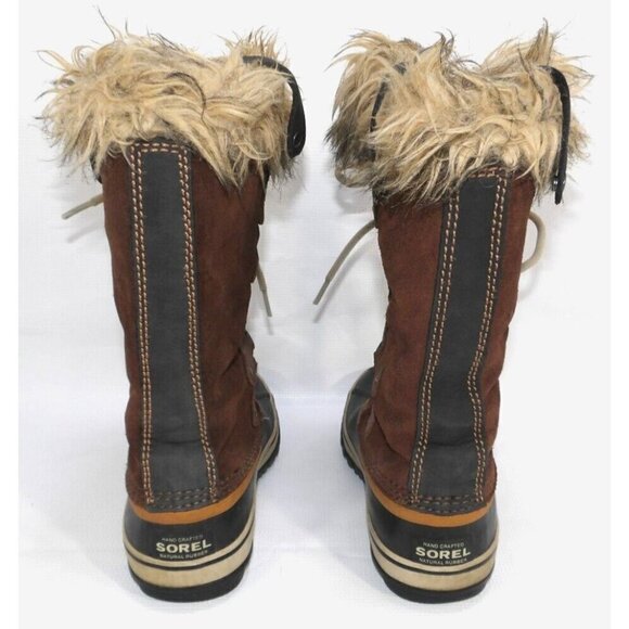 SOREL brown suede leather & rubber waterproof insulated winter boots women's 6 - Picture 4 of 10